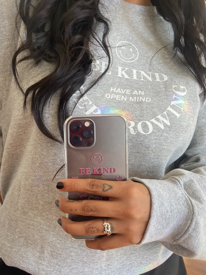 Be Kind iPhone Case: Berry