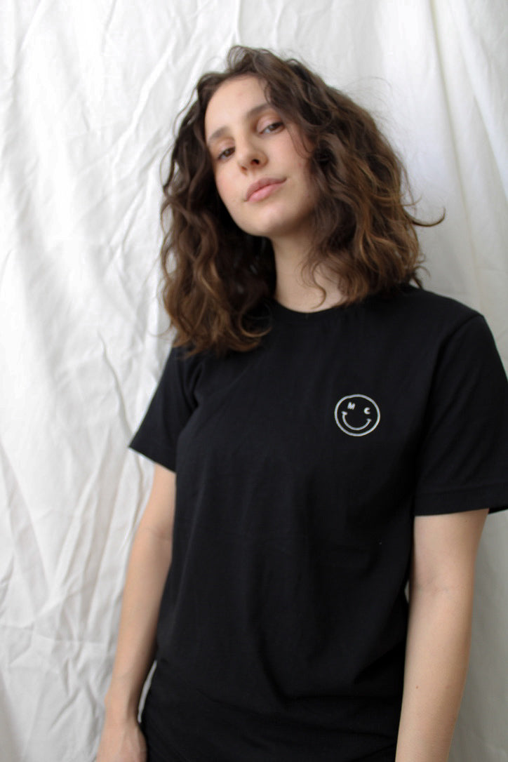 Embroidered Smile Tee
